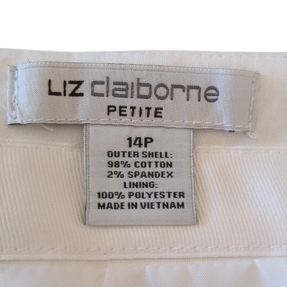 NWT Liz Claiborne Classic White Pencil Skirt Size 14 Petite - Picture 7 of 8